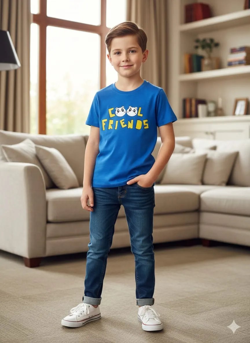 Cool Friends Royal Blue  T-shirt-Boys