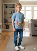 Fishes Print Sky T-shirt-Boys