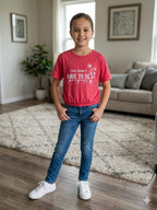 Short Length Rose & Heart Print T- Shirt- Girls