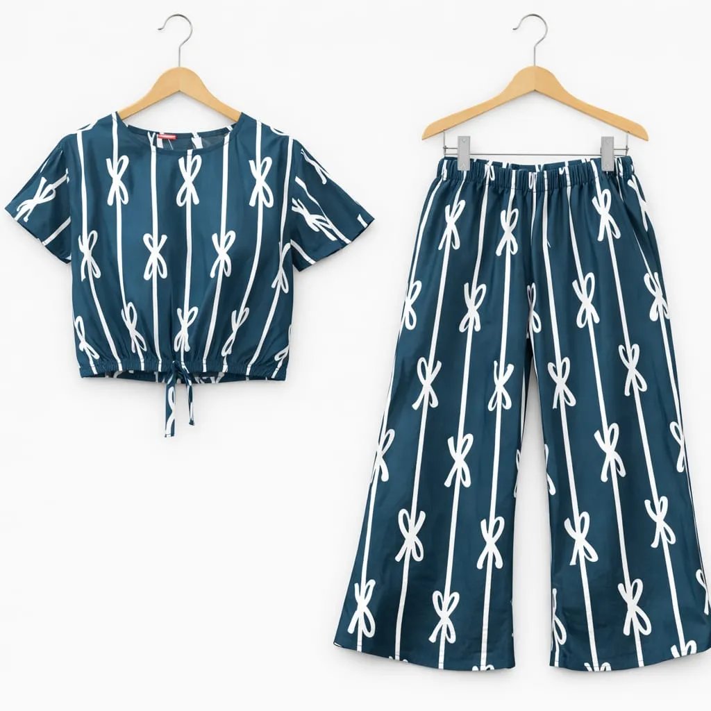 Ribbon Print navy Skate Fish- Girls