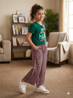 BEE Happy Dark Green T-shirt & flapper- Girls