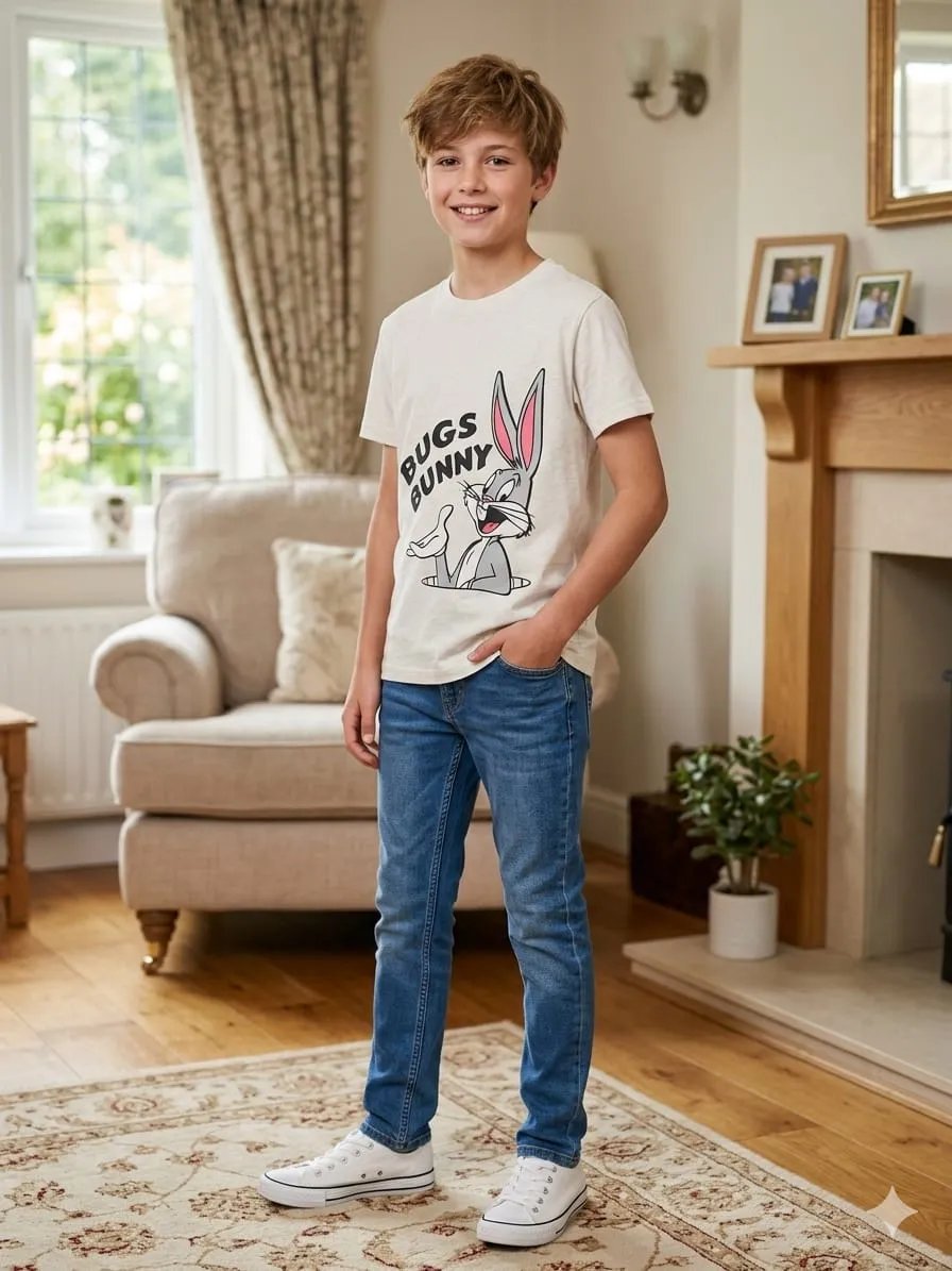 Bugs Bunny White T-Shirt Boys (46N)