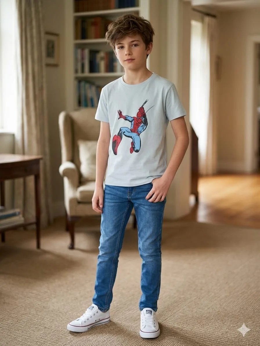 Spiderman Sky T-Shirt-Boys (33N, 117N)