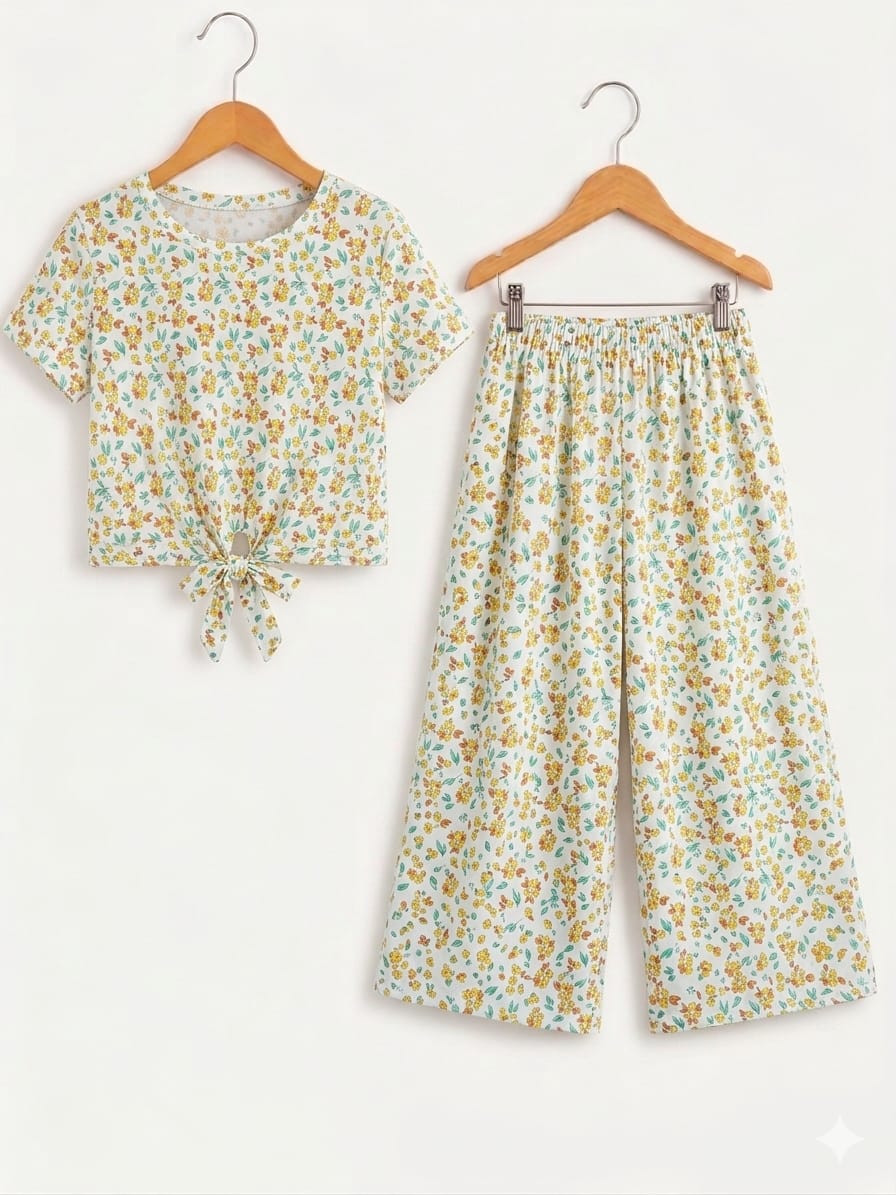 Green Flowers Petal Print Skin Skate Fish- Girls