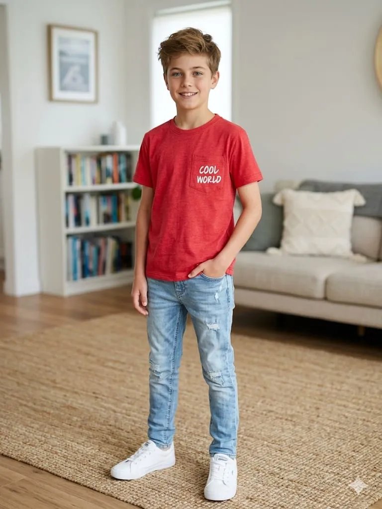 Cool World Red T-Shirt - Boys (10N)
