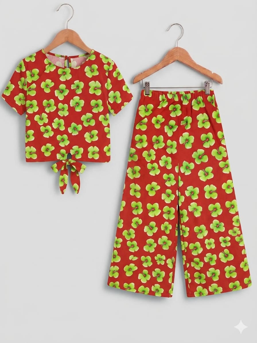 Yellow Flowers Print Brown Skate Fish- Girls