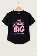 Big Dream Black T-Shirt-Girls(R-63)