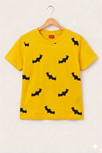 Batman Print Yellow T-Shirt- Boys