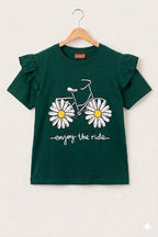 bicycle green T-Shirt- Girls