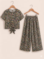 Multiple Colors Dots Print Black Skate  Fish- Girls