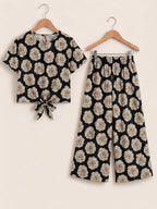 Grey Circle Print Skate Fish- Girls
