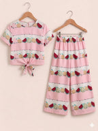 Fruits Print Baby Pink skate Fish-Girls