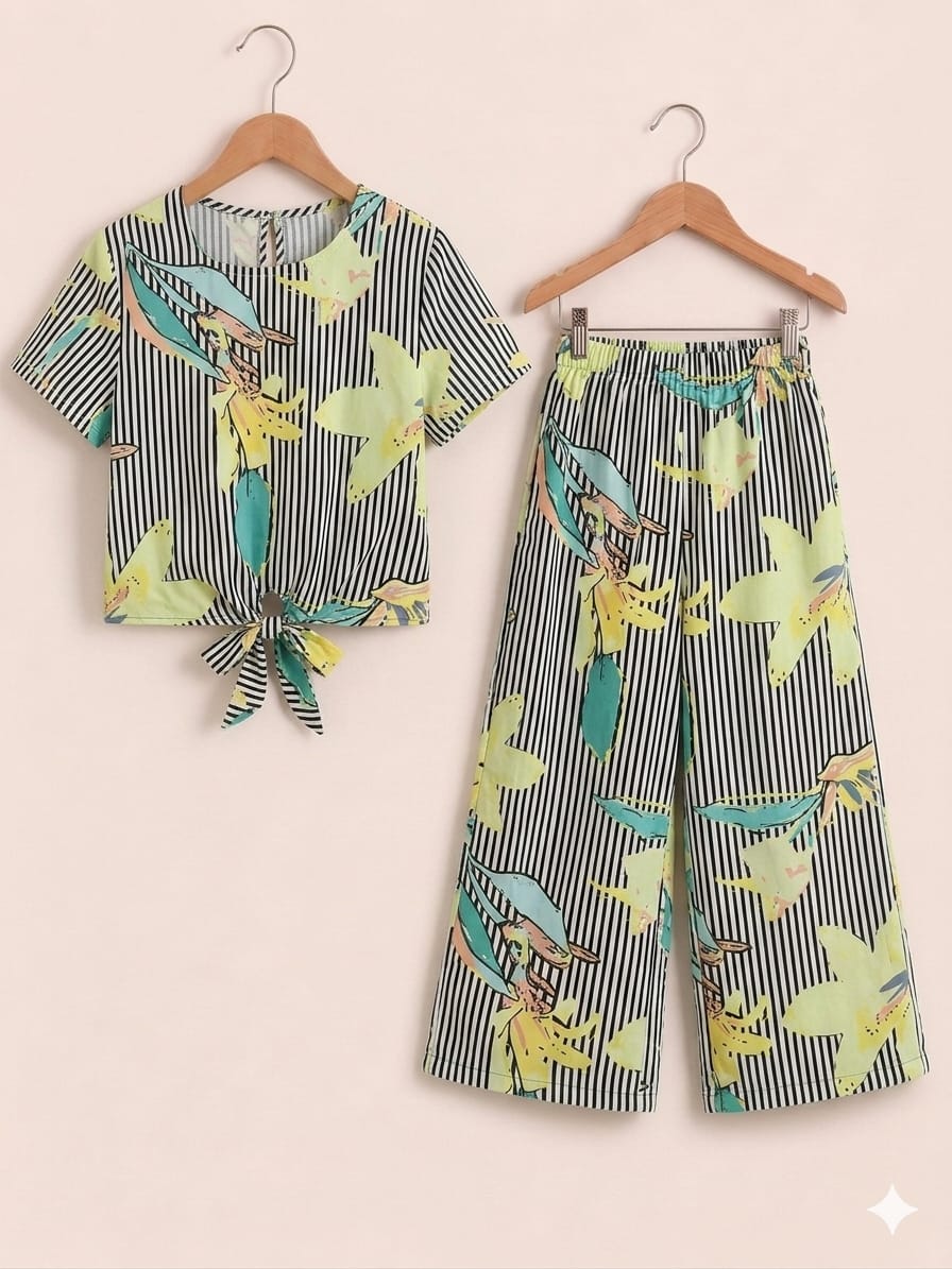 Black Lines Print White Skate Fish-Girls