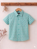Brown & Black Lines Half Sleevles Casual shirt-Boys