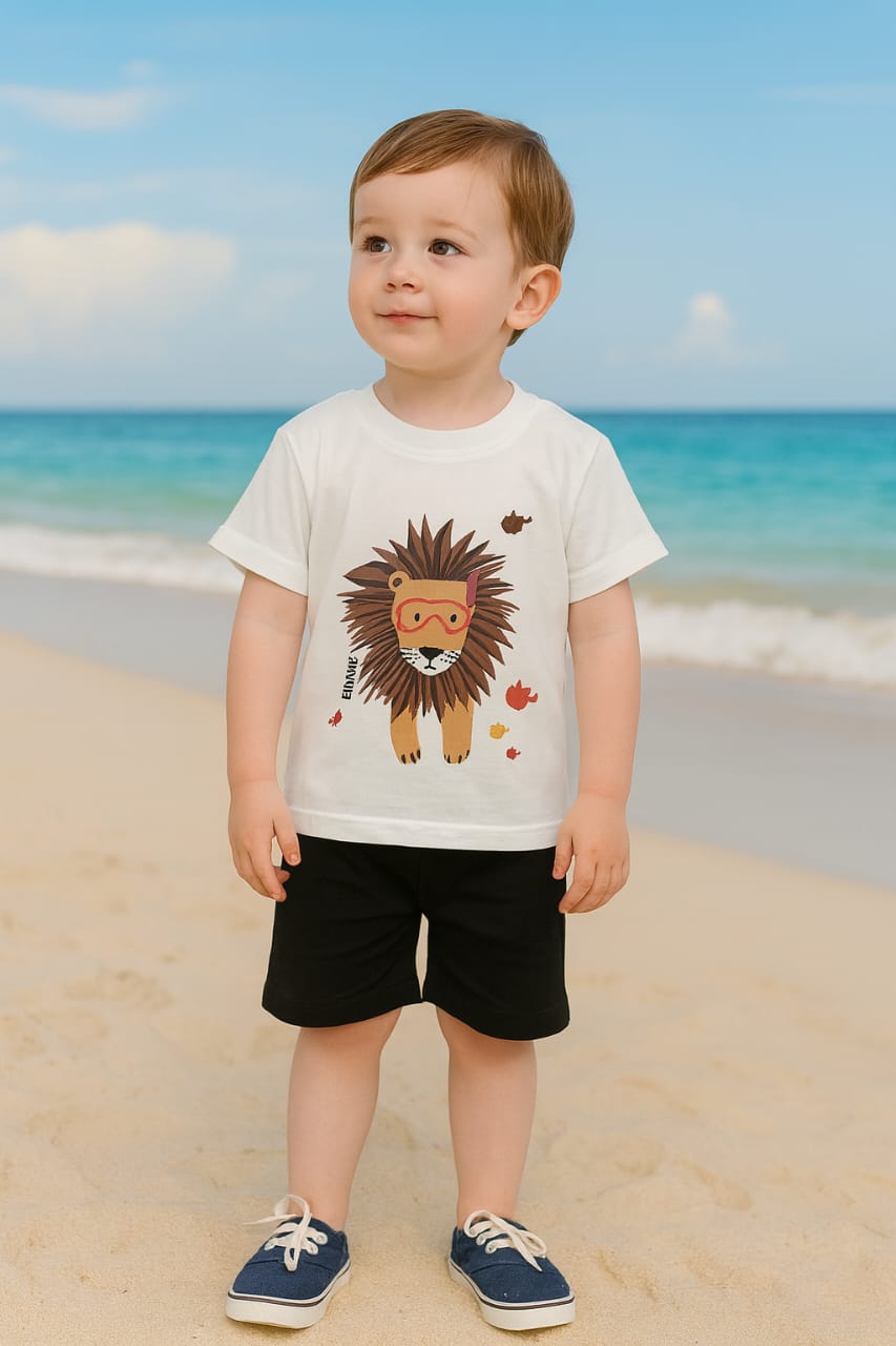 sea lion white nicker suit-Boys