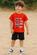 Go Your Own Way Red Nicker Suit Boys