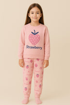 Sweet Strawberry baby pink Track suit- Girls (R-18)