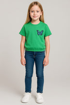 Butterfly Logo Parrot T-Shirt Girls