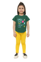 Smile Green T-Shirts Girls