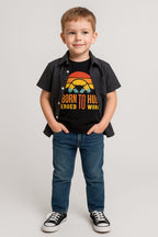 Born To Hunt Black Check Double Shirt Boys