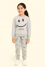 Smile Oatmeal track suit-Girls(R-10)