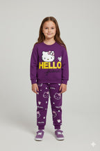 Hello friends dark purple track suit- Girls (R-8)