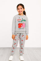 Cherry much Oatmeal Track suit-Girls (R-4)
