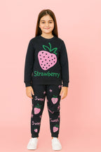 Sweet strawberry navy tracksuit- Girls (R-6)