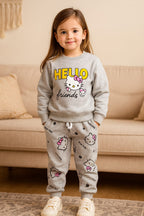 Hello friends oatmeal track suit-Girls(R-9)