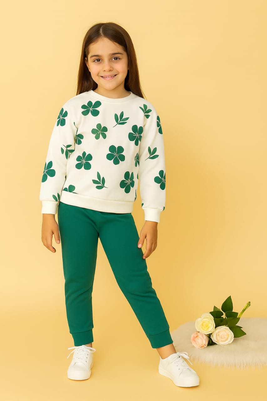 Blossom chic set white track suit- Girls (R-16)