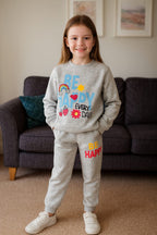 BE happy gray track suit- Girls(R-9,10)