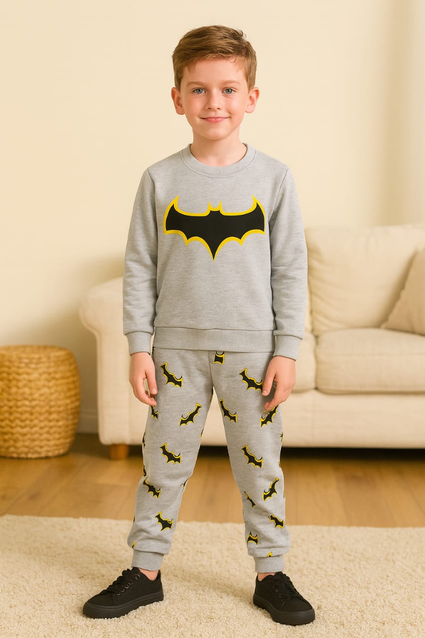 Batman print gray track suit-Boys (R-52)