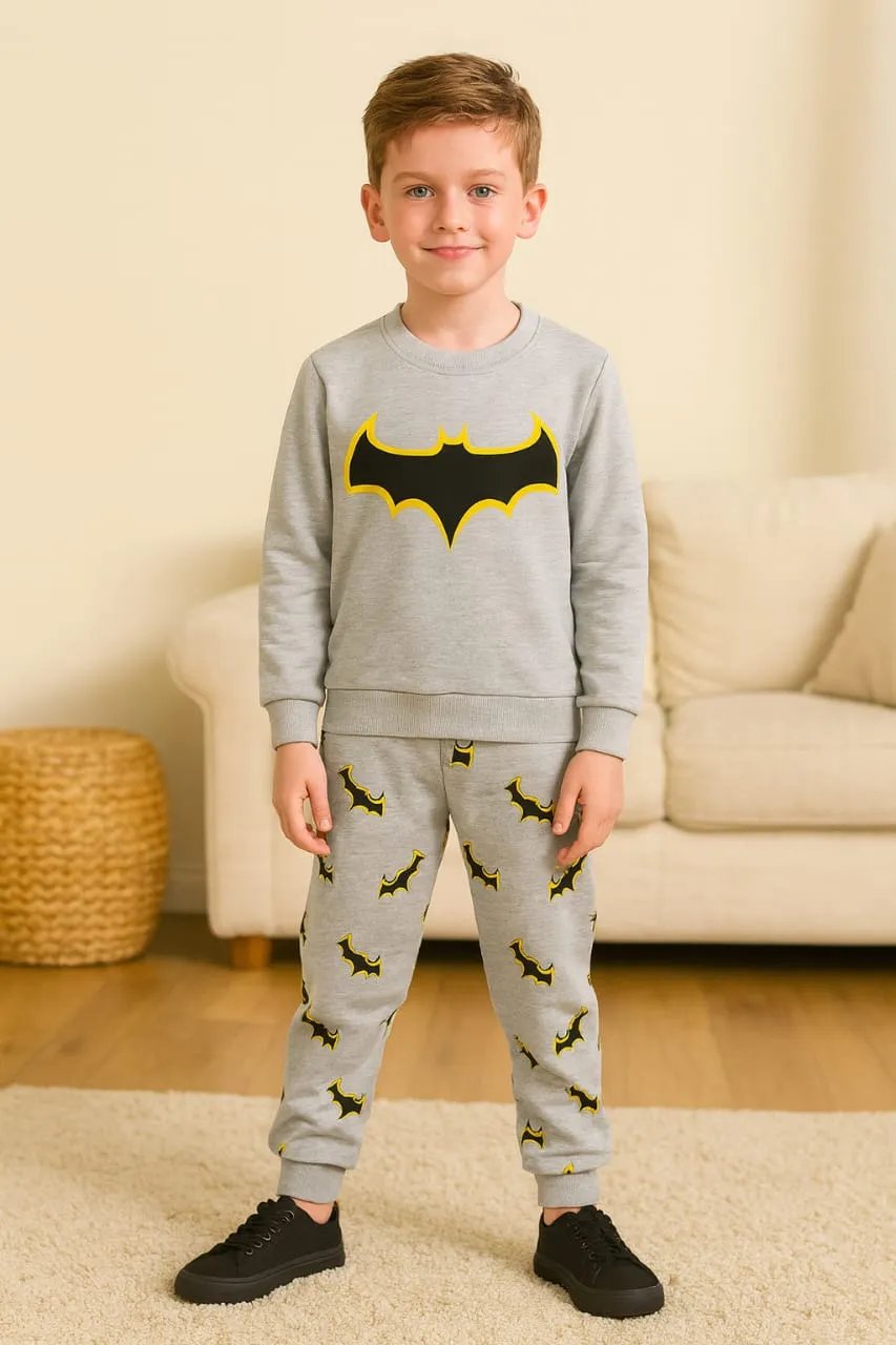 Batman Print Grey Tracksuit for Boys (96N)