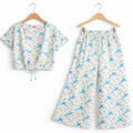 Ferozi Cross Print White Skate Fish- Girls