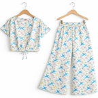Ferozi Cross Print White Skate Fish- Girls