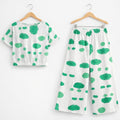 Green Dots Print White Skate Fish- Girls
