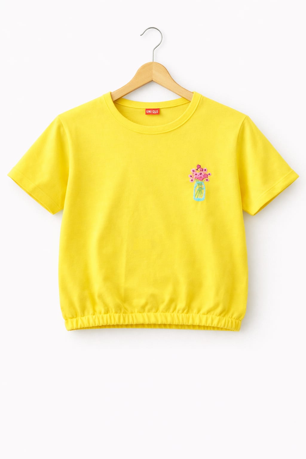 Flowers Embroidery   T-Shirt  Girls