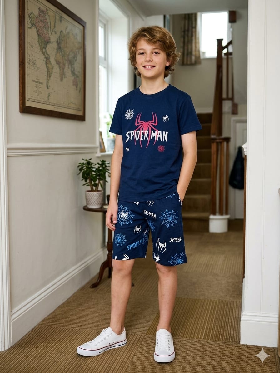 Superman navy nicker suit- Boys