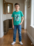 Player Print C-green T-Shirt -Boys