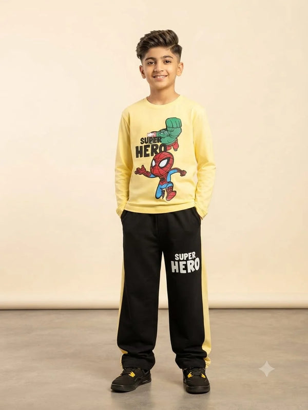 Super Hero Lemon Baggy Trouser Shirt for Boys (141 N)